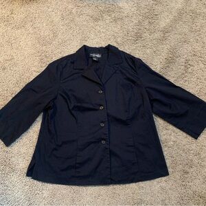 Requirements Woman Navy Blazer Jacket 16W